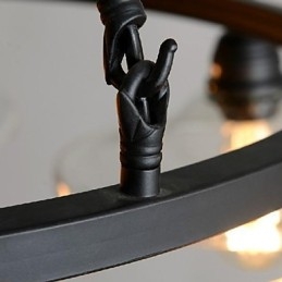 Tradycyjny Klasyczny Vintage Retro Latarnia Wiejski Mini Styl Malowanie Metalowa Lampa Wisząca Jadalnia