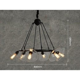 Tradycyjny Klasyczny Vintage Retro Latarnia Wiejski Mini Styl Malowanie Metalowa Lampa Wisząca Jadalnia