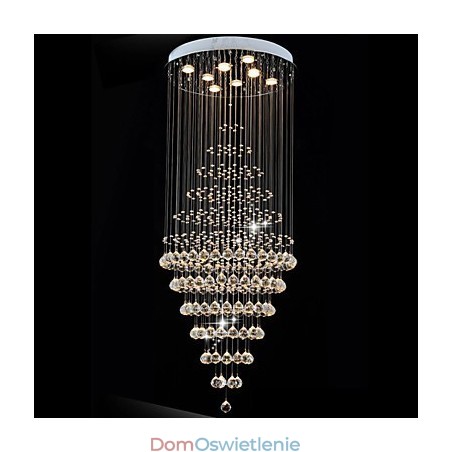 Nowoczesny kryształowy żyrandol, lampa wisząca, lampa sufitowa, oprawy z 8 żarówkami, wys. 180 cm Nowoczesny kryształowy żyrandol, lampa wisząca, lampa sufitowa, oprawy z 8 żarówkami, wys. 180 cm
