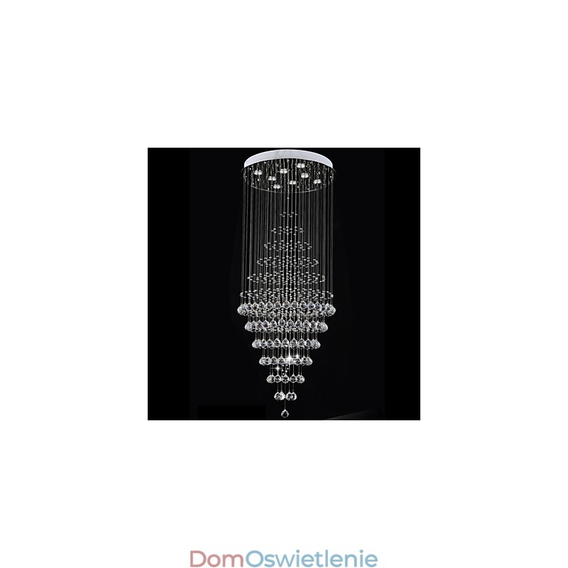 Nowoczesny kryształowy żyrandol, lampa wisząca, lampa sufitowa, oprawy z 8 żarówkami, wys. 180 cm
