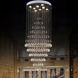 Nowoczesny kryształowy żyrandol, lampa wisząca, lampa sufitowa, oprawy z 8 żarówkami, wys. 180 cm