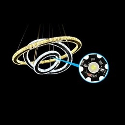 Kryształowe lampy sufitowe wiszące żyrandole oświetlenie z ciepłą i zimną bielą D406080cm