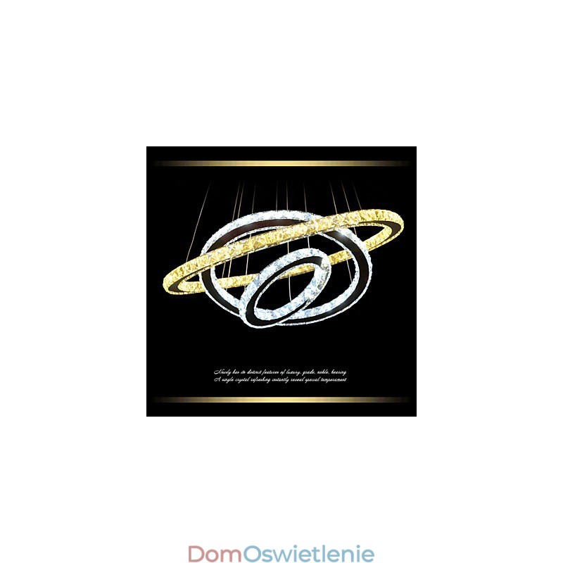 Kryształowe lampy sufitowe wiszące żyrandole oświetlenie z ciepłą i zimną bielą D406080cm