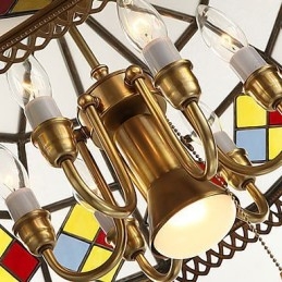 Lampy wiszące kryształowe mini styl tradycyjny klasyczny metalowy