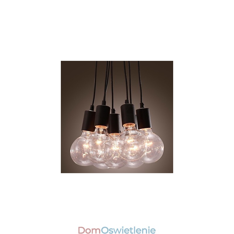 Nowoczesny dom 7 głowic Edison Bulb Light Loft Glass Ball Pendant Light