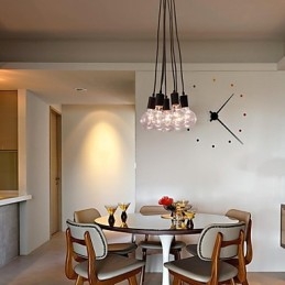 Nowoczesny dom 7 głowic Edison Bulb Light Loft Glass Ball Pendant Light