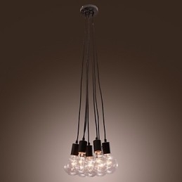 Nowoczesny dom 7 głowic Edison Bulb Light Loft Glass Ball Pendant Light
