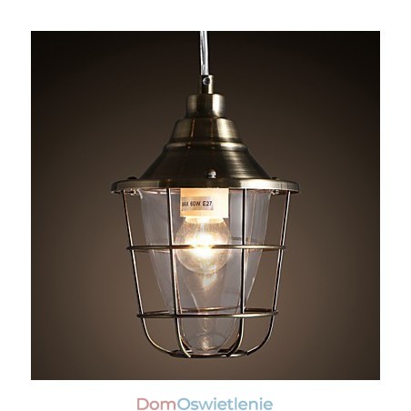 Lampa wisząca z metalu galwanizowanego w stylu retro mini Lampa wisząca z metalu galwanizowanego w stylu retro mini