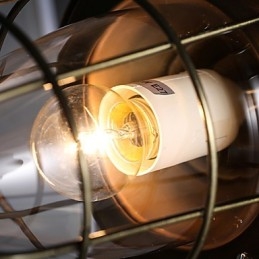 Lampa wisząca z metalu galwanizowanego w stylu retro mini