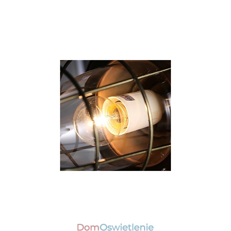 Lampa wisząca z metalu galwanizowanego w stylu retro mini