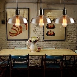 Retro Oświetlenie Szklana Lampa Wisząca