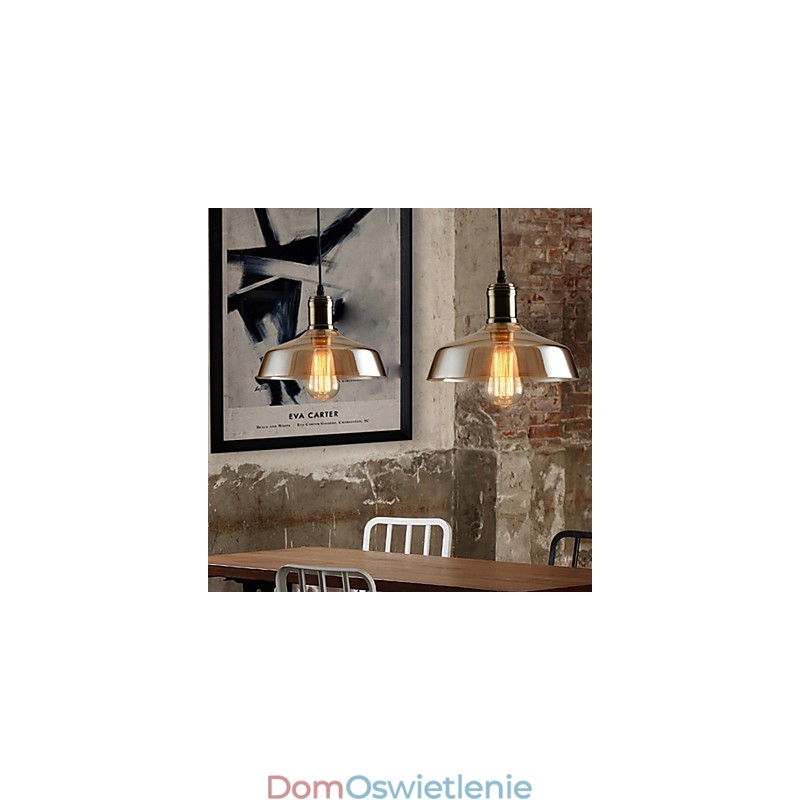 Retro Oświetlenie Szklana Lampa Wisząca