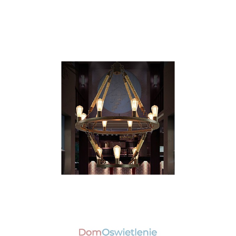 Amerykańska przemysłowa lampa Windge Hemp 12 European Retro