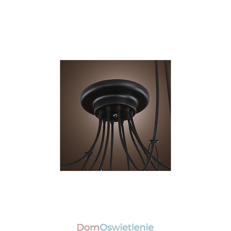 Żyrandol Vintage Design Żarówki w zestawie Living 10 świateł Lampa wisząca