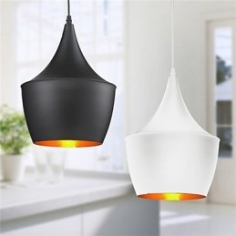 Lampa wisząca Retro Vintage Tom Dixon Design Czarno-biała Typ Lampy wiszące Cafe