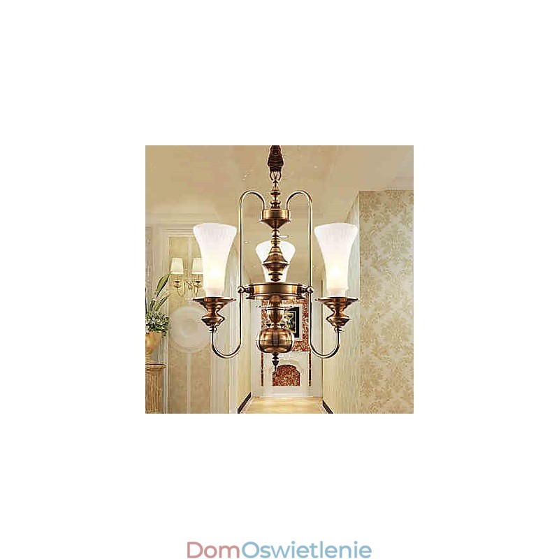 Lampy wiszące kryształowe mini styl tradycyjny klasyczny metalowy
