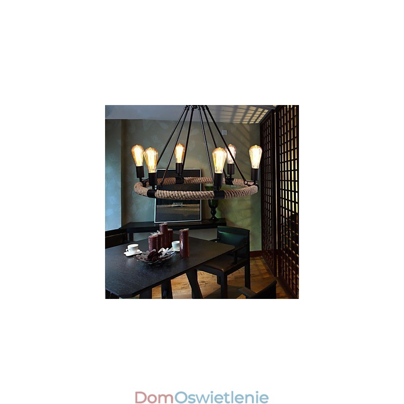 Żyrandol Wisząca Lampa Mini Styl Rustykalny Domek Metalowy
