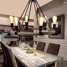Żyrandol Wisząca Lampa Mini Styl Rustykalny Domek Metalowy