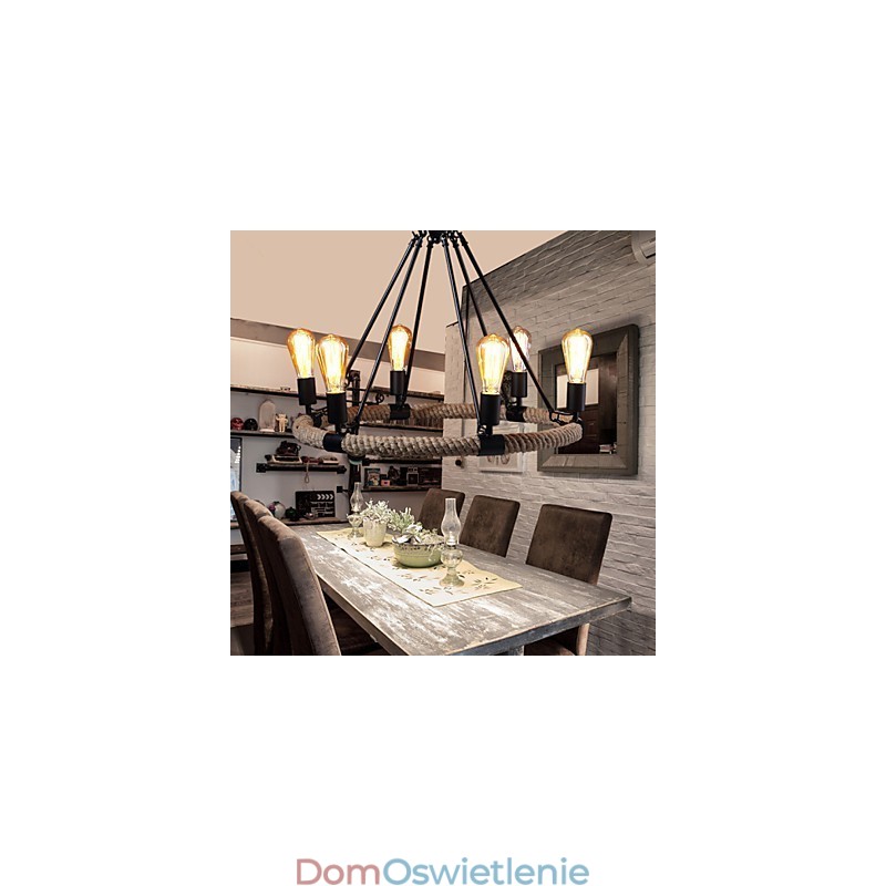 Żyrandol Wisząca Lampa Mini Styl Rustykalny Domek Metalowy