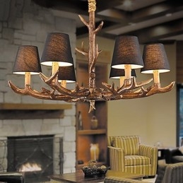 Żyrandol Wisząca Lampa Vintage Żywica