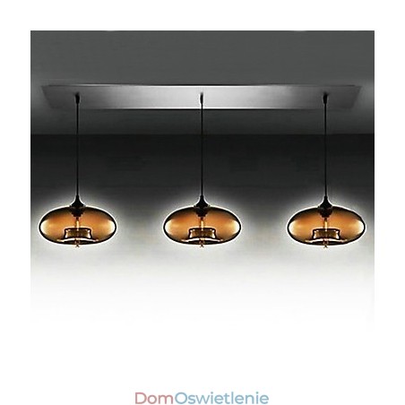 3-punktowa nowoczesna lampa wisząca ze szkła w kolorze brązowym z wzorem bąbelków 3-punktowa nowoczesna lampa wisząca ze szkła w kolorze brązowym z wzorem bąbelków