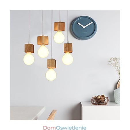 Nordic Solid Wood Kwadratowy uchwyt na lampę Siedząca lampa Droplight Nordic Solid Wood Kwadratowy uchwyt na lampę Siedząca lampa Droplight
