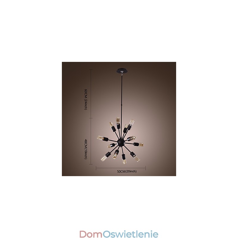 Żyrandol żelazny Avant Garde z 12 światłami