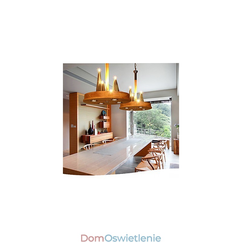 Amerykański ciepły stylowy wisiorek z litego drewna