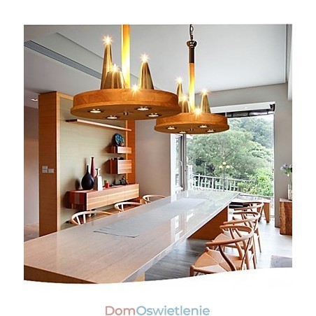 Amerykański ciepły stylowy wisiorek z litego drewna