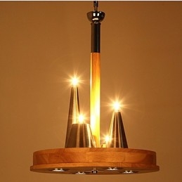 Amerykański ciepły stylowy wisiorek z litego drewna