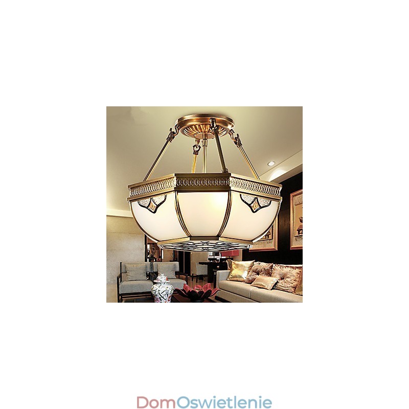 Lampy wiszące kryształowe mini styl tradycyjny klasyczny metalowy