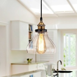 Tradycyjna klasyczna lampa wisząca Vintage Retro Country Globe