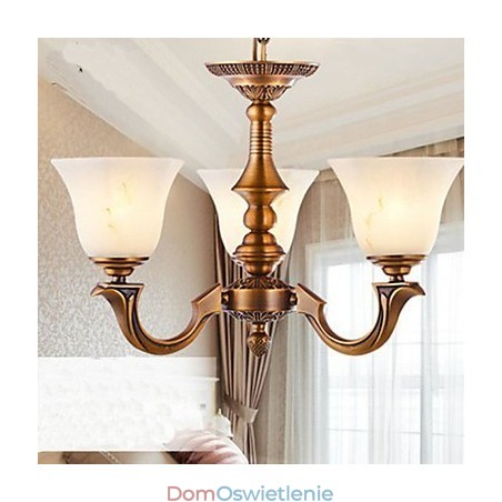 Żyrandol w stylu europejskim Lampa w całości miedziana Lampy marmurowe Żyrandol w stylu europejskim Lampa w całości miedziana Lampy marmurowe