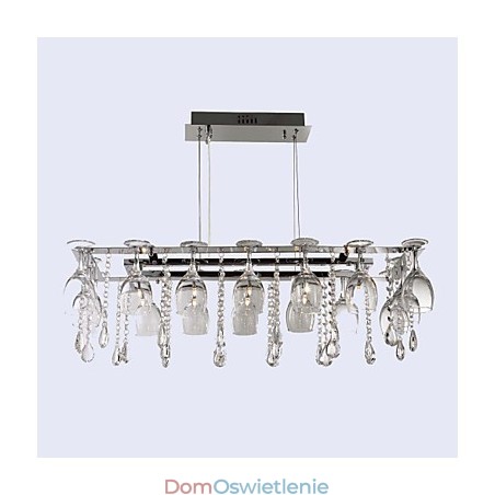 Nowoczesna współczesna tradycyjna klasyczna kryształowa chromowana metalowa lampa wisząca Nowoczesna współczesna tradycyjna klasyczna kryształowa chromowana metalowa lampa wisząca