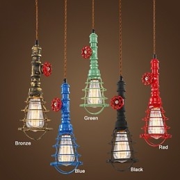 E26 Vintage Lampa wisząca w kształcie fajki wodnej