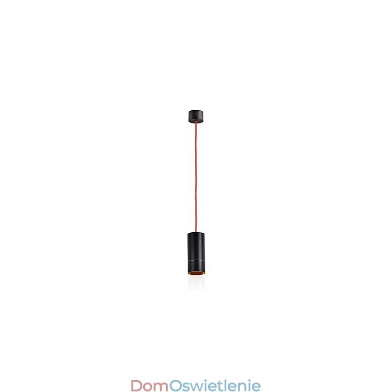 1-punktowa mini lampa wisząca anodowana na czarno z aluminium