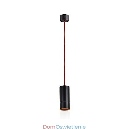 1-punktowa mini lampa wisząca anodowana na czarno z aluminium