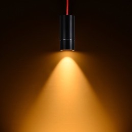 1-punktowa mini lampa wisząca anodowana na czarno z aluminium