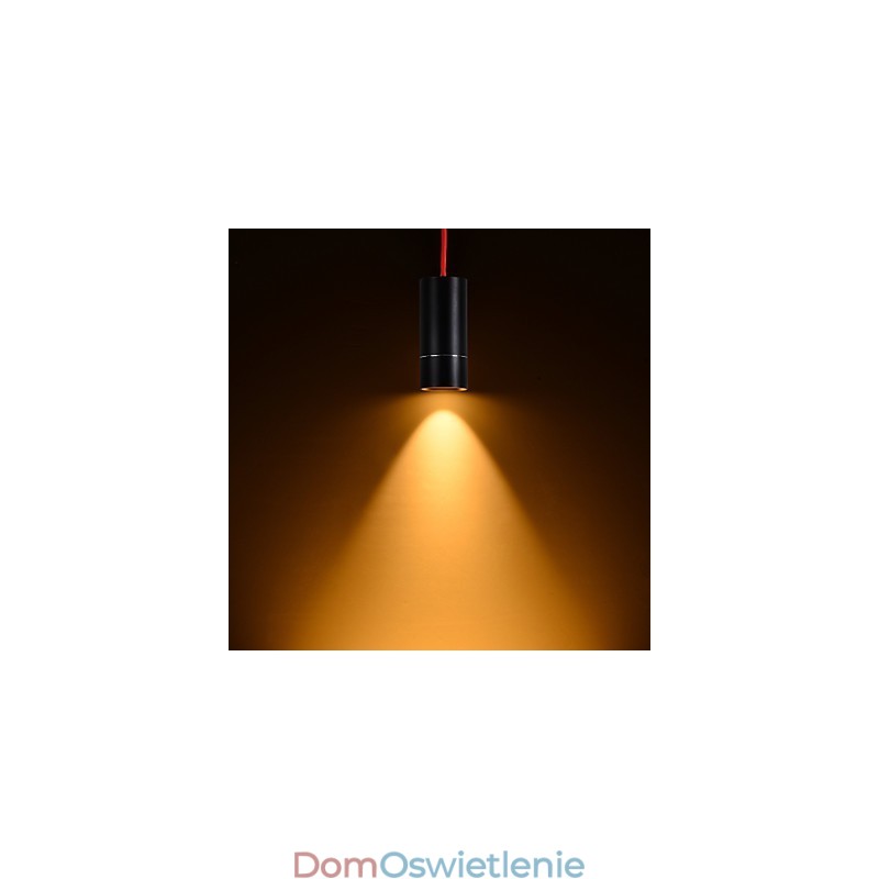 1-punktowa mini lampa wisząca anodowana na czarno z aluminium