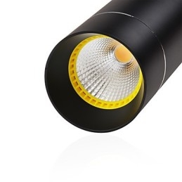 1-punktowa mini lampa wisząca anodowana na czarno z aluminium