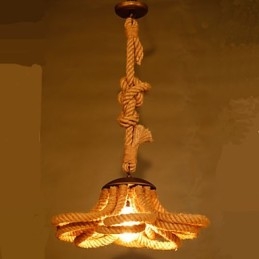 Amerykańska Pastoralna Lampa sznurkowa Retro