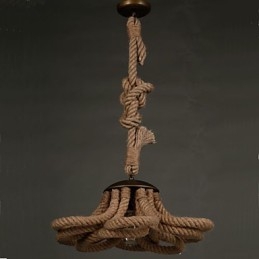 Amerykańska Pastoralna Lampa sznurkowa Retro