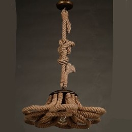 Amerykańska Pastoralna Lampa sznurkowa Retro
