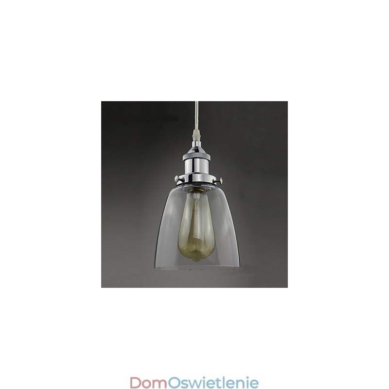 Nowoczesne chromowane szkło Vintage Industrial Retro Montaż Edison Wisząca lampa Cafe Porch Light
