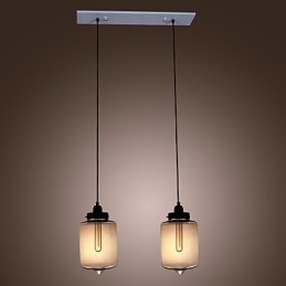 Nowoczesna szklana lampa wisząca z 2 światłami w przezroczystym wzornictwie butelki
