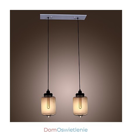 Nowoczesna szklana lampa wisząca z 2 światłami w przezroczystym wzornictwie butelki Nowoczesna szklana lampa wisząca z 2 światłami w przezroczystym wzornictwie butelki