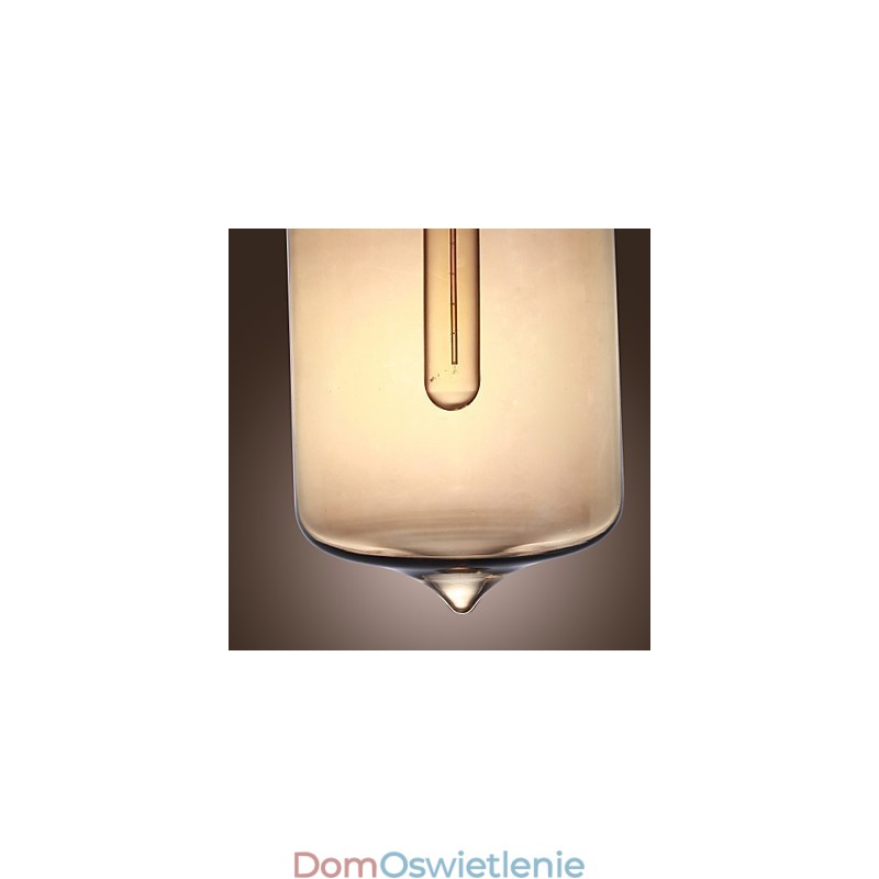 Nowoczesna szklana lampa wisząca z 2 światłami w przezroczystym wzornictwie butelki