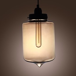 Nowoczesna szklana lampa wisząca z 2 światłami w przezroczystym wzornictwie butelki