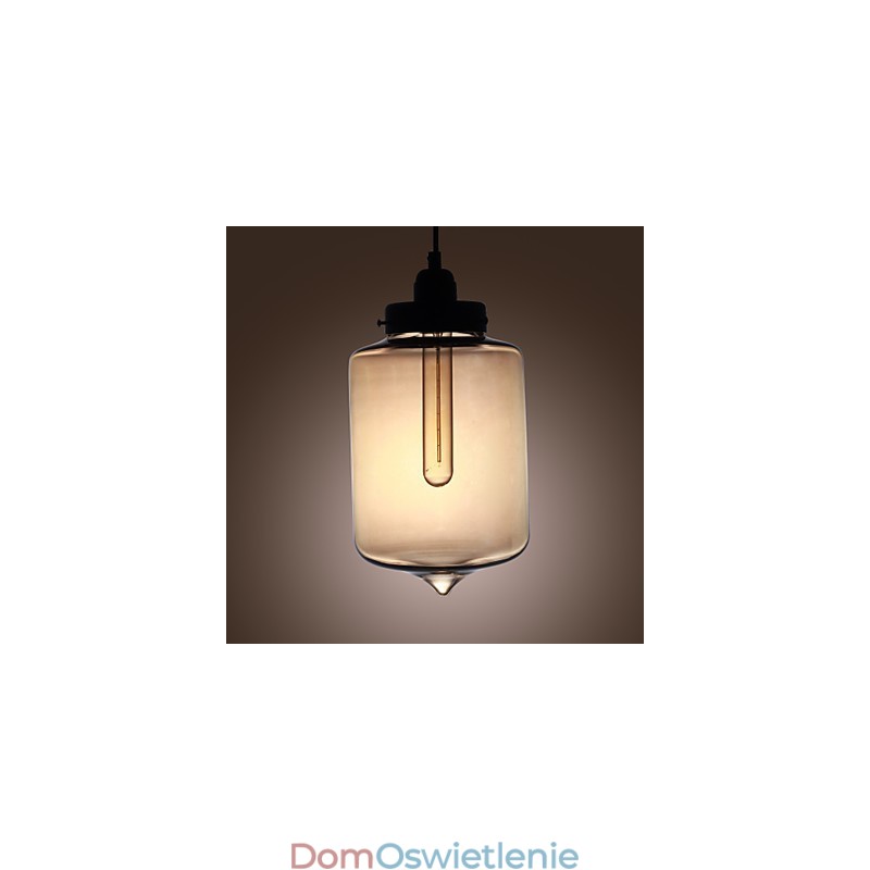Nowoczesna szklana lampa wisząca z 2 światłami w przezroczystym wzornictwie butelki