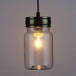 Wisząca lampa ze szkła galwanizowanego w stylu wiejskim, garaż